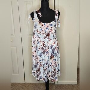 Sz M, Torrid Floral Sleeveless Dress - Blue and Pink